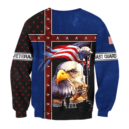 Eagle US Coast Guard 3D All Over Printed Unisex Shirts MH12082201 - CG , Gifts for veterans