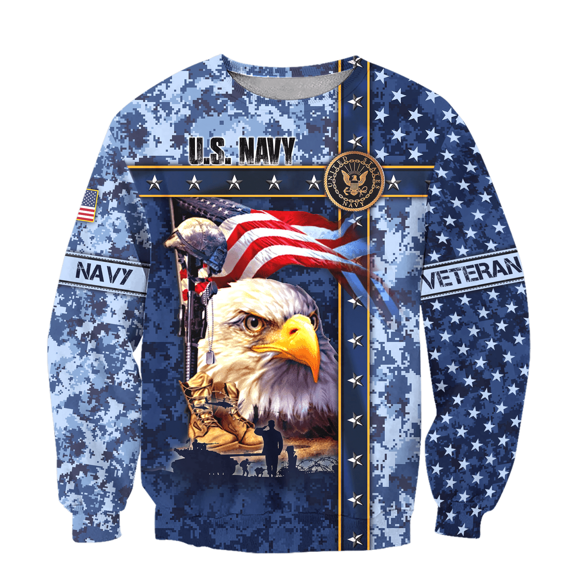 Eagle US Navy 3D All Over Printed Unisex Shirts MH12082202 - NA , Gifts for veterans