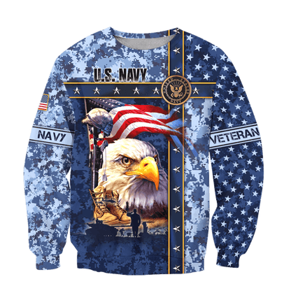 Eagle US Navy 3D All Over Printed Unisex Shirts MH12082202 - NA , Gifts for veterans