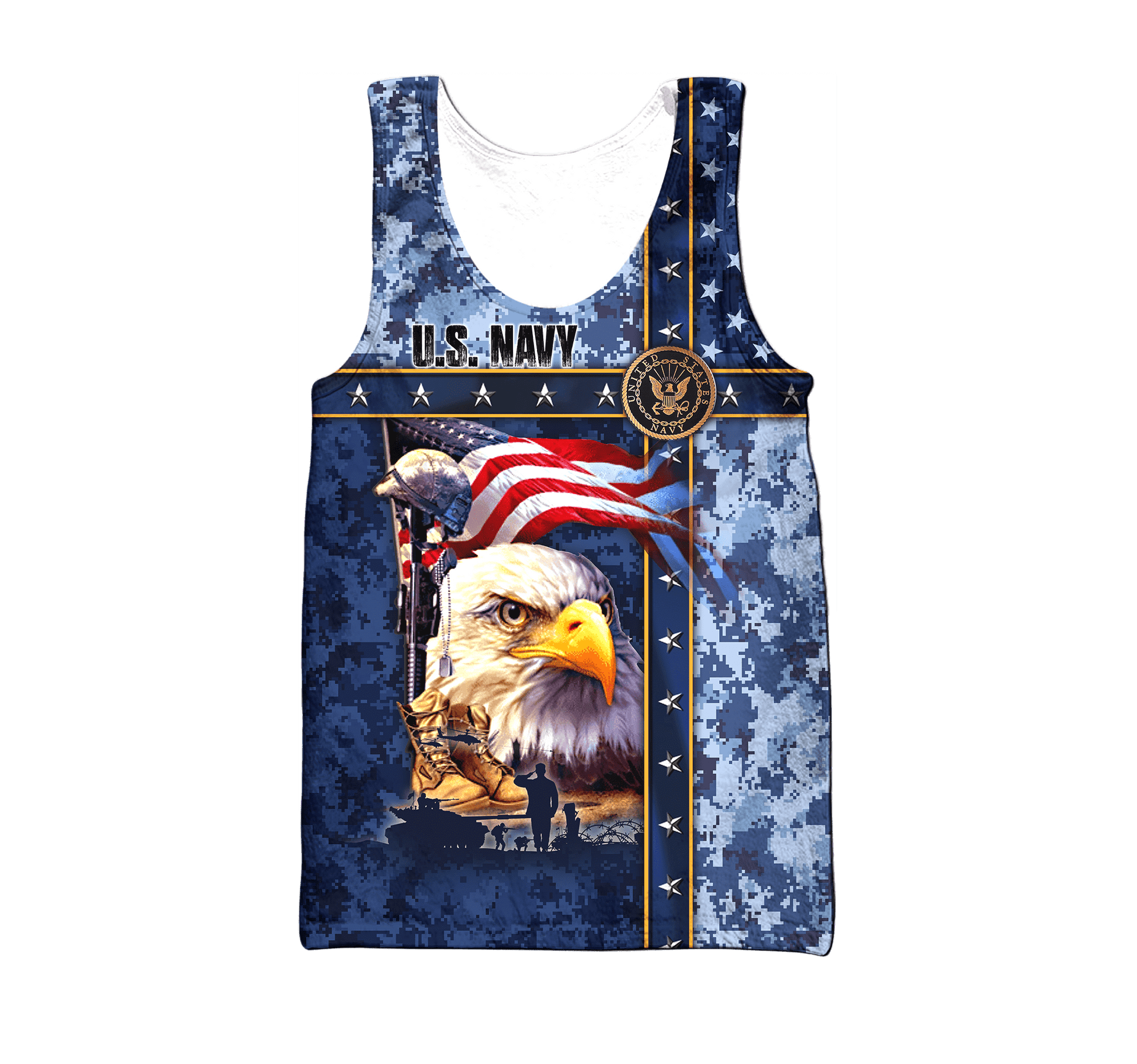 Eagle US Navy 3D All Over Printed Unisex Shirts MH12082202 - NA , Gifts for veterans