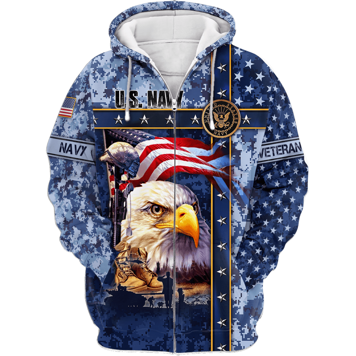 Eagle US Navy 3D All Over Printed Unisex Shirts MH12082202 - NA , Gifts for veterans