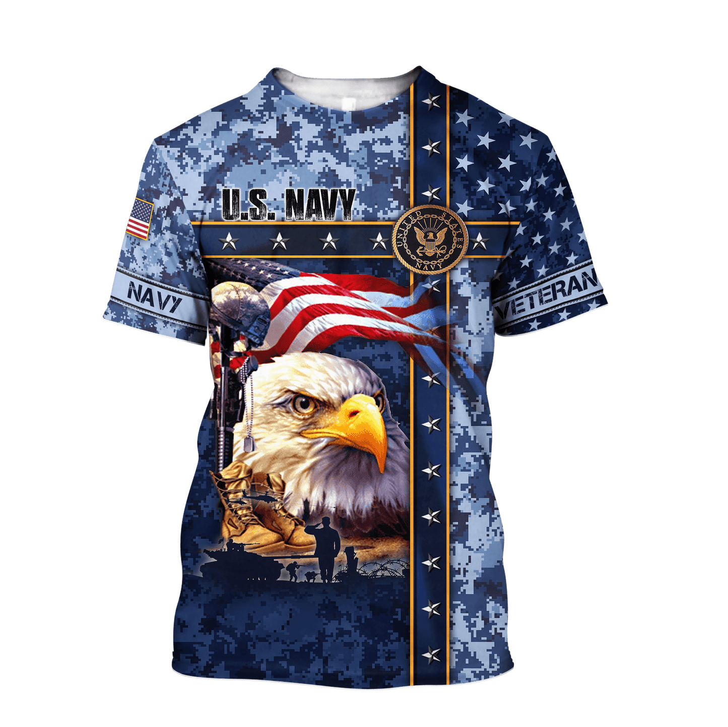 Eagle US Navy 3D All Over Printed Unisex Shirts MH12082202 - NA , Gifts for veterans