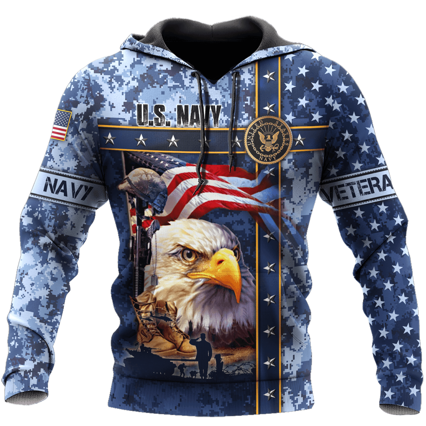 Eagle US Navy 3D All Over Printed Unisex Shirts MH12082202 - NA , Gifts for veterans