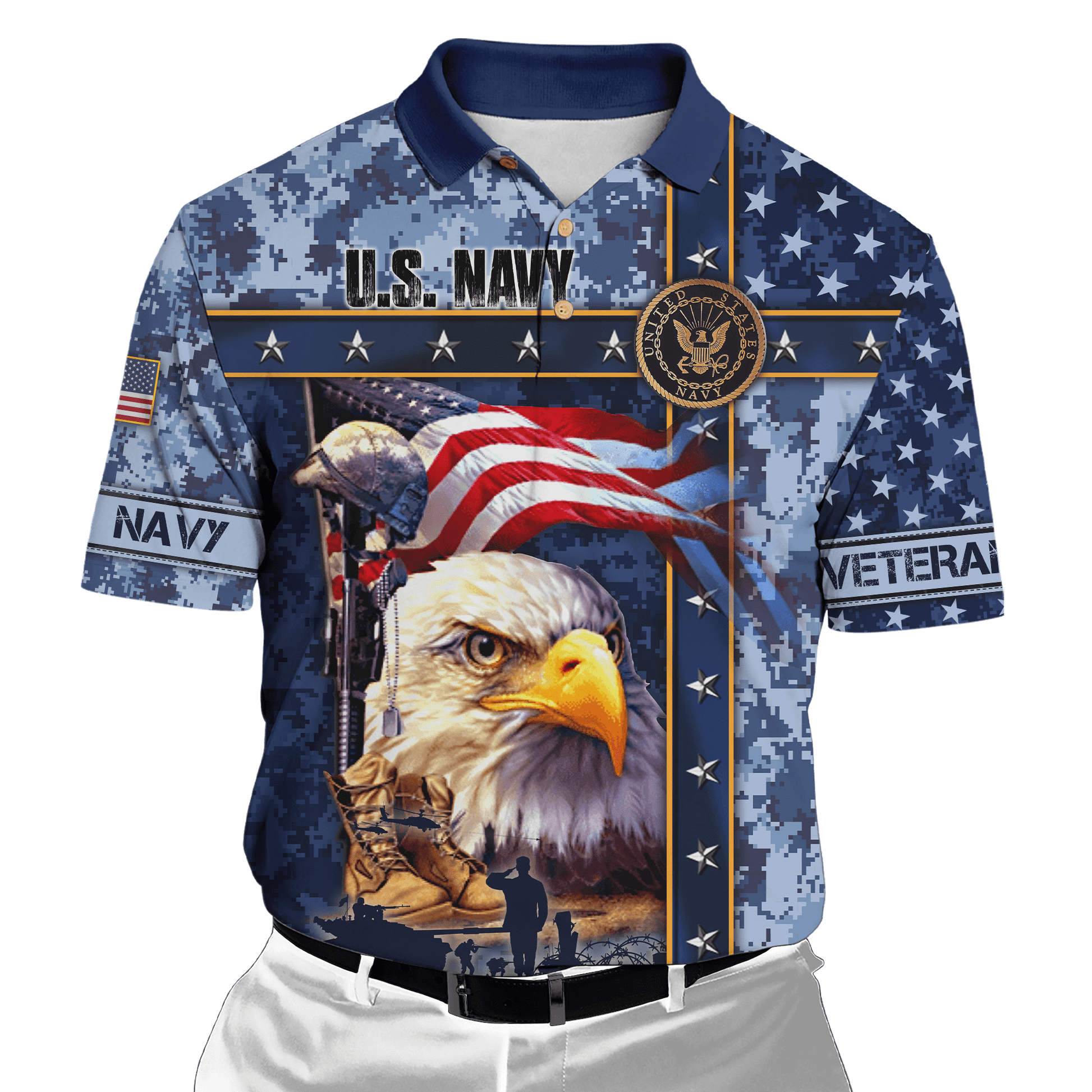 Eagle US Navy 3D All Over Printed Unisex Shirts MH12082202 - NA , Gifts for veterans