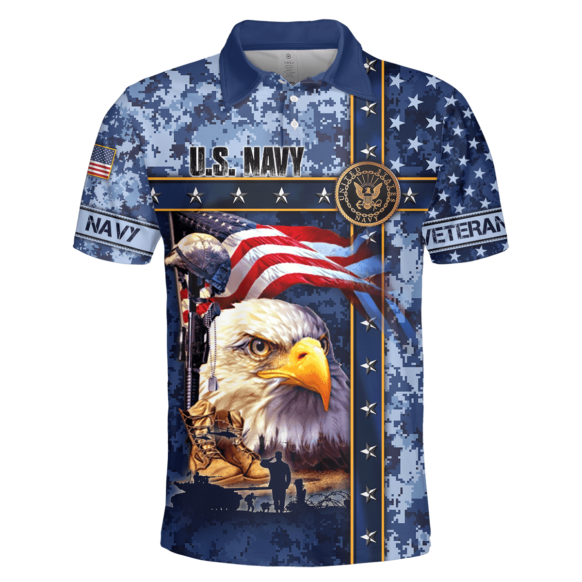 Eagle US Navy 3D All Over Printed Unisex Shirts MH12082202 - NA , Gifts for veterans