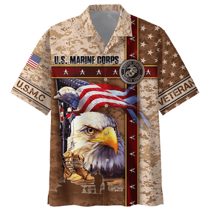 Eagle US Marine 3D All Over Printed Unisex Shirts MH12082203 - MC , Gifts for veterans