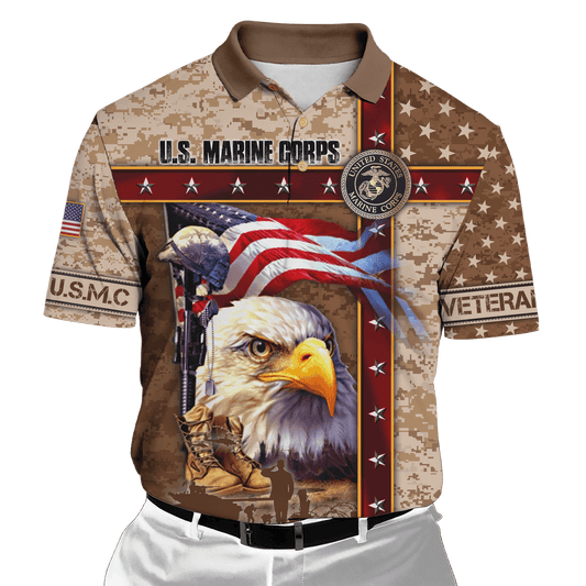 Eagle US Marine 3D All Over Printed Unisex Shirts MH12082203 - MC , Gifts for veterans