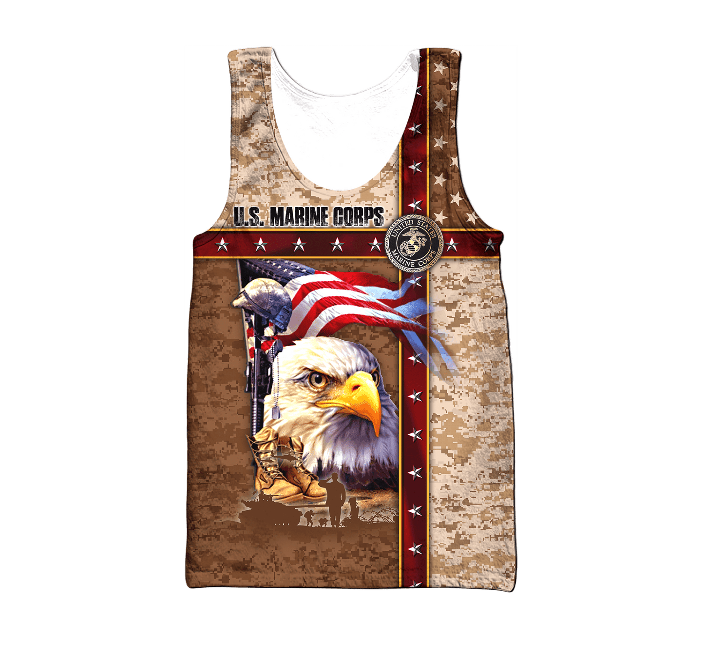 Eagle US Marine 3D All Over Printed Unisex Shirts MH12082203 - MC , Gifts for veterans
