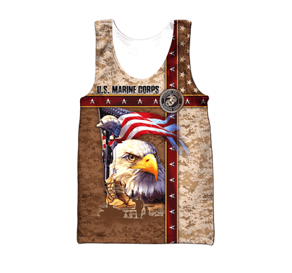 Eagle US Marine 3D All Over Printed Unisex Shirts MH12082203 - MC , Gifts for veterans
