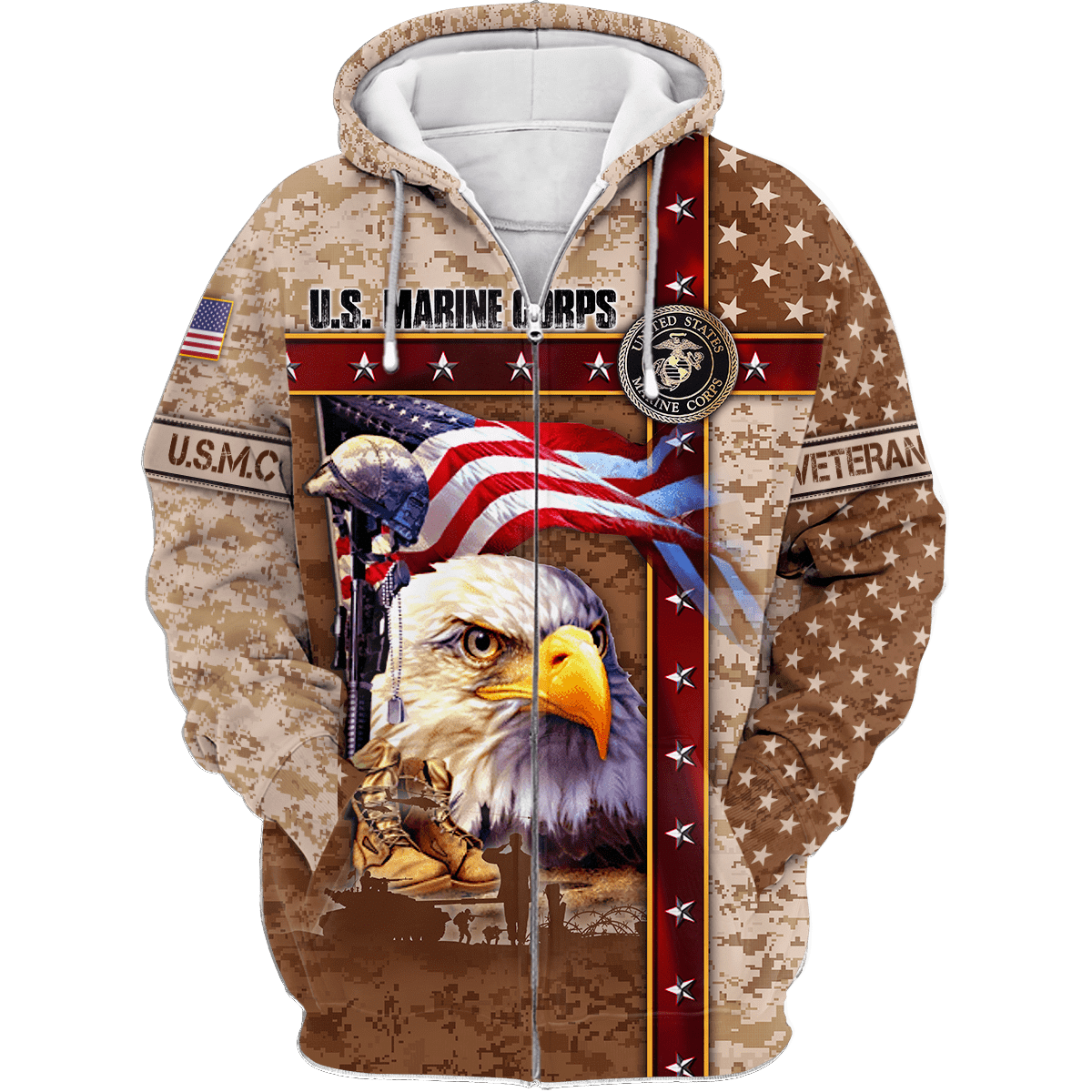 Eagle US Marine 3D All Over Printed Unisex Shirts MH12082203 - MC , Gifts for veterans