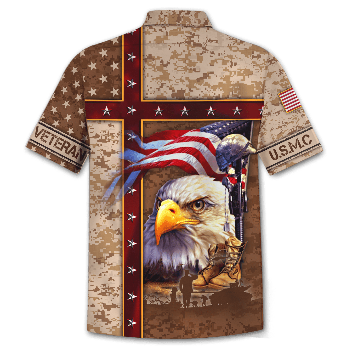 Eagle US Marine 3D All Over Printed Unisex Shirts MH12082203 - MC , Gifts for veterans
