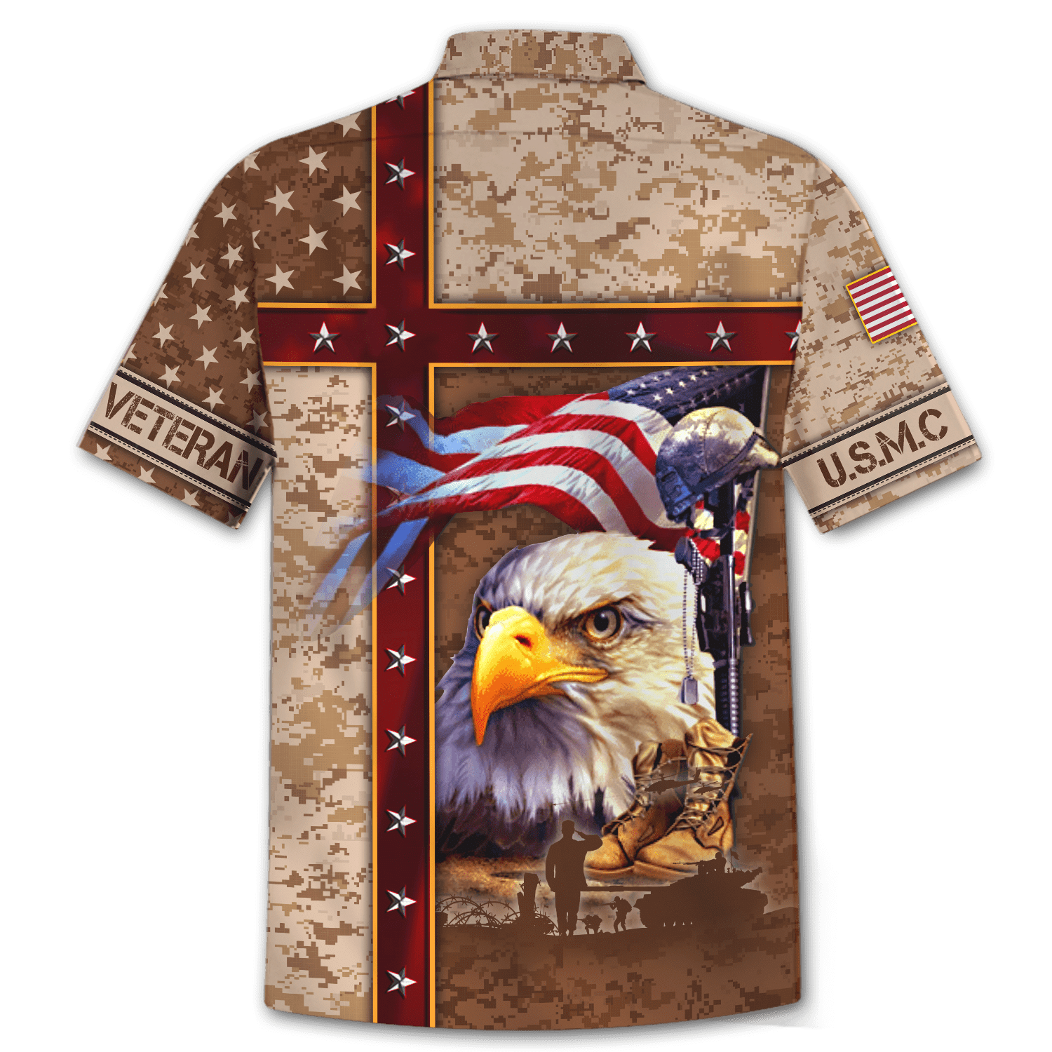 Eagle US Marine 3D All Over Printed Unisex Shirts MH12082203 - MC , Gifts for veterans