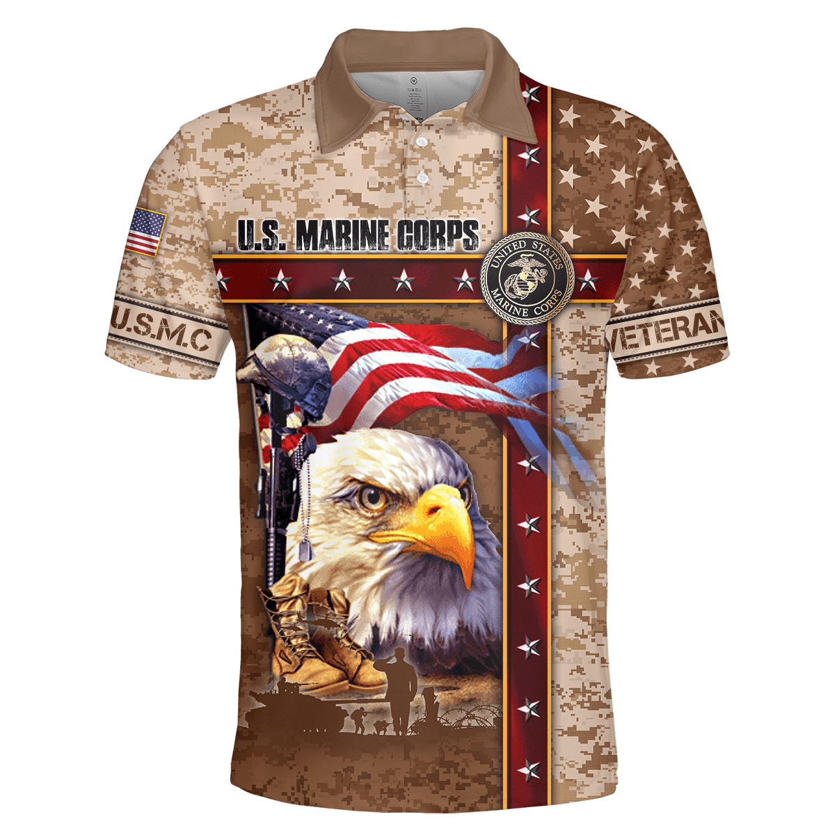 Eagle US Marine 3D All Over Printed Unisex Shirts MH12082203 - MC , Gifts for veterans