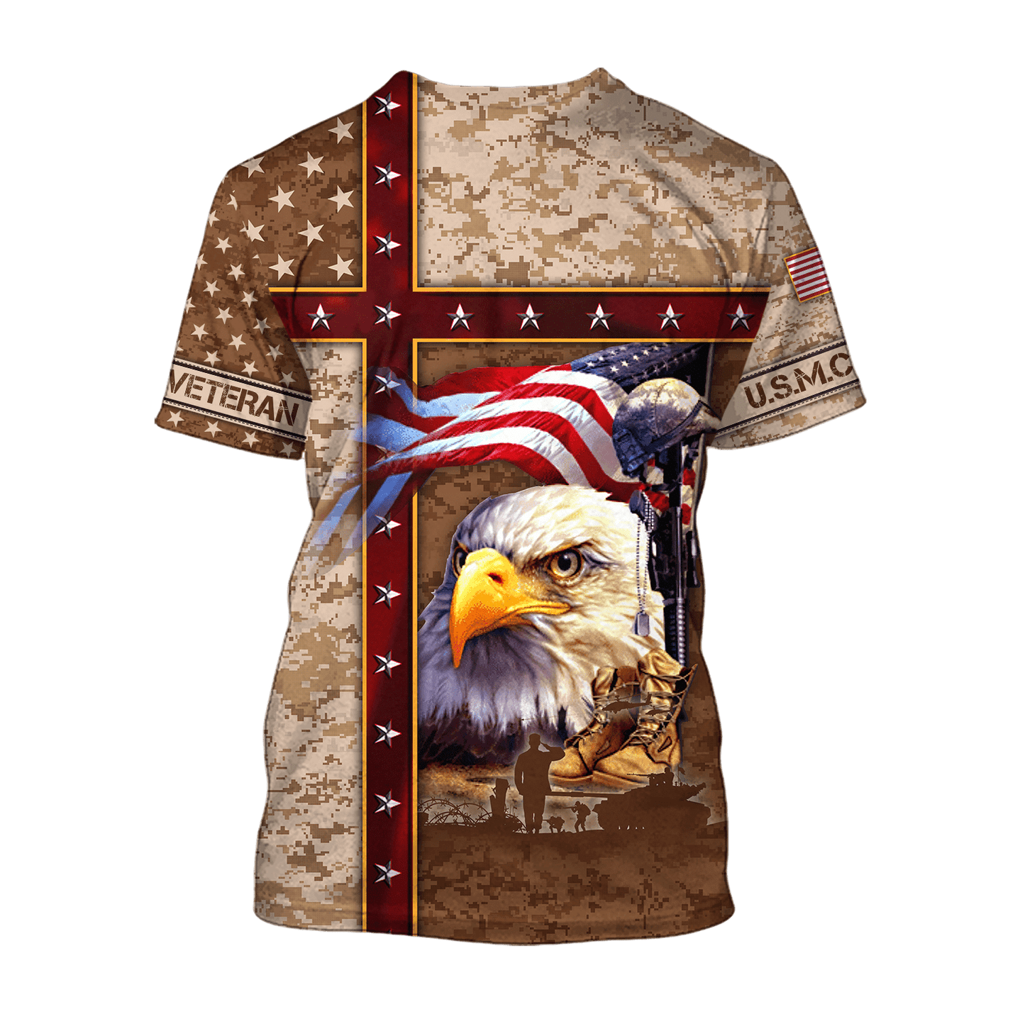 Eagle US Marine 3D All Over Printed Unisex Shirts MH12082203 - MC , Gifts for veterans