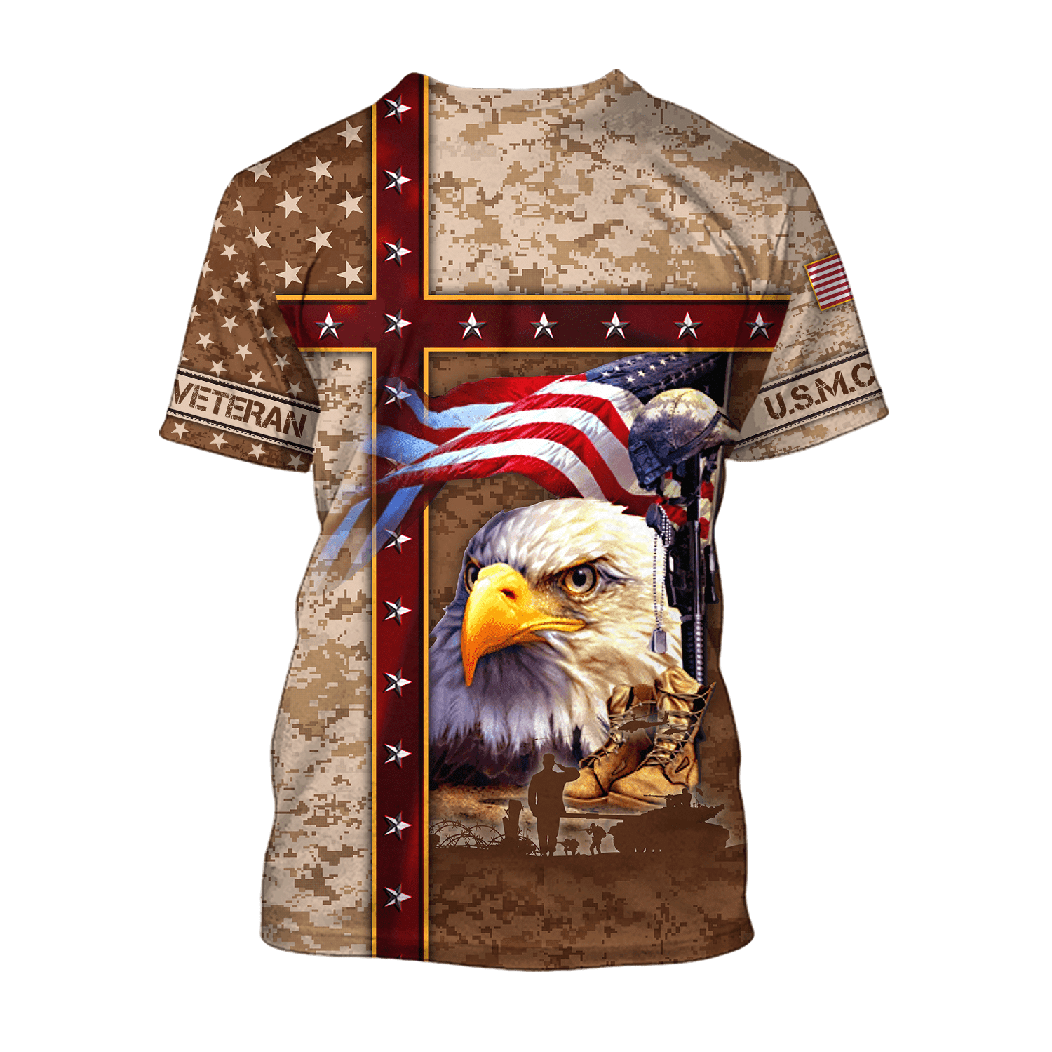 Eagle US Marine 3D All Over Printed Unisex Shirts MH12082203 - MC , Gifts for veterans