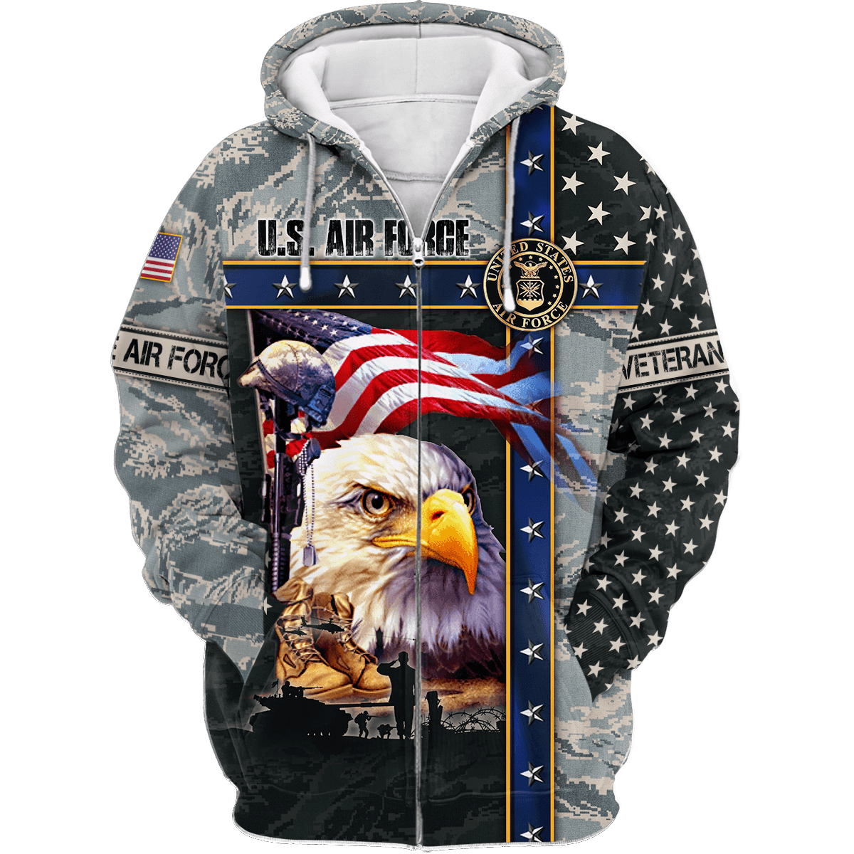 Eagle US Air Force 3D All Over Printed Unisex Shirts MH12082204 - AF , Gifts for veterans