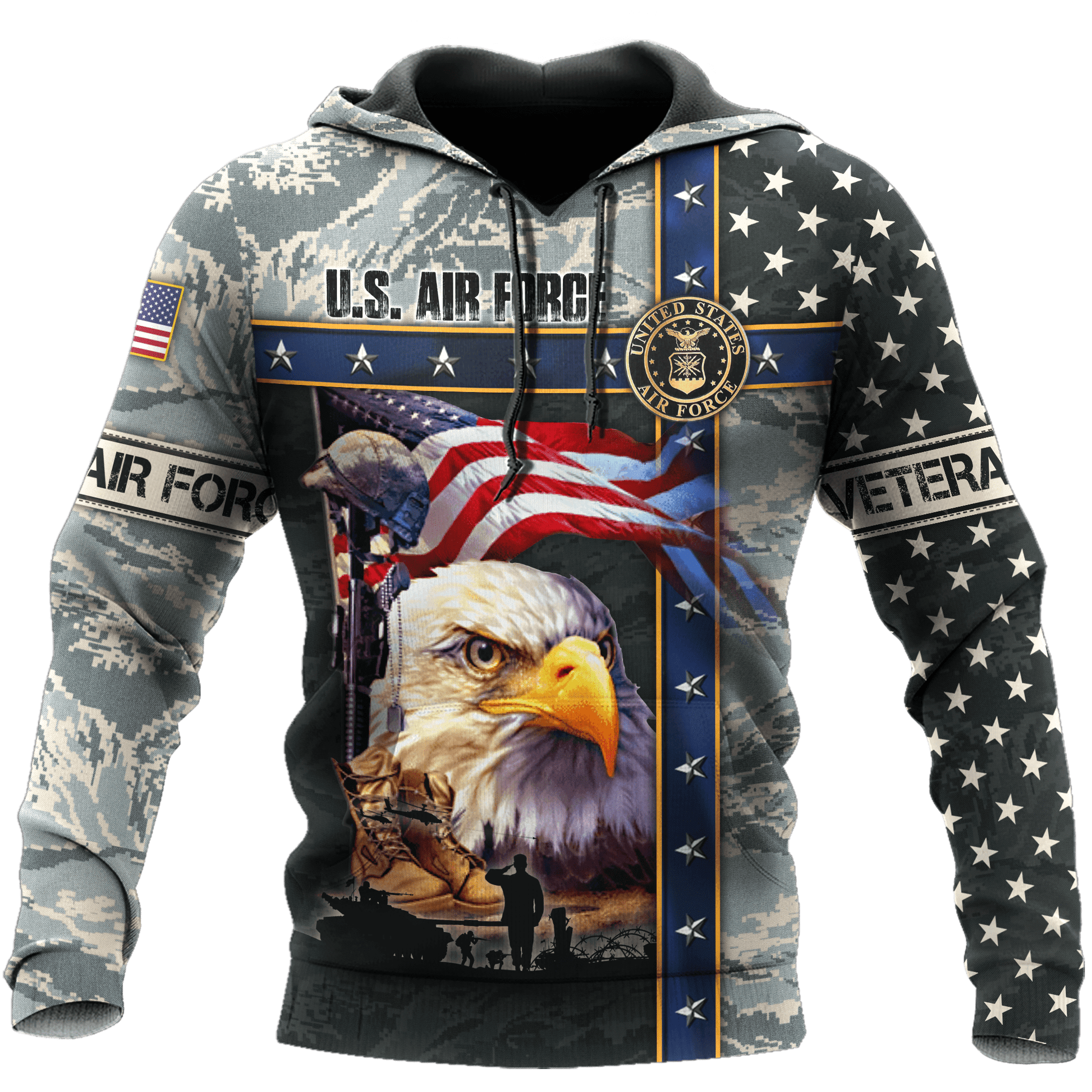 Eagle US Air Force 3D All Over Printed Unisex Shirts MH12082204 - AF , Gifts for veterans