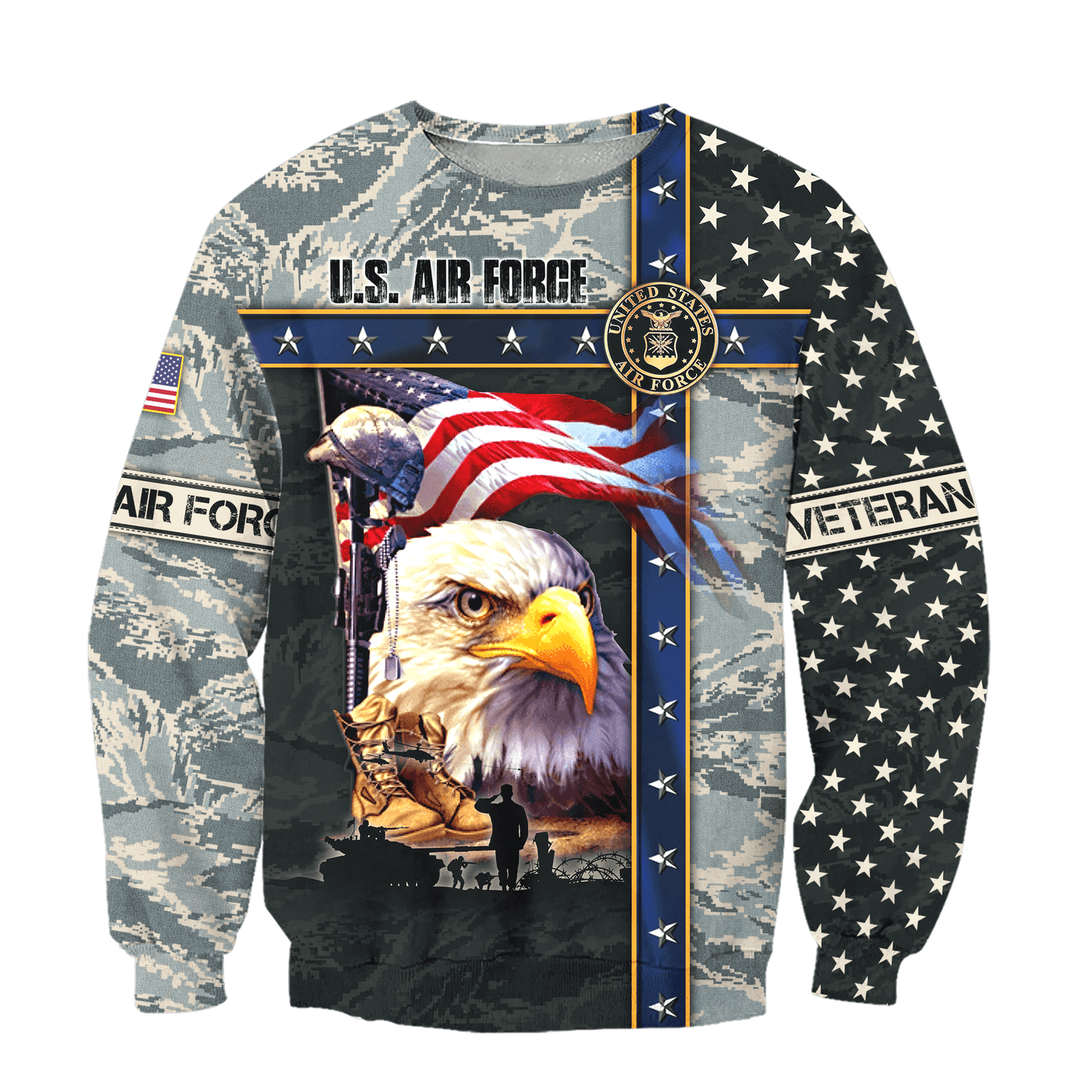 Eagle US Air Force 3D All Over Printed Unisex Shirts MH12082204 - AF , Gifts for veterans