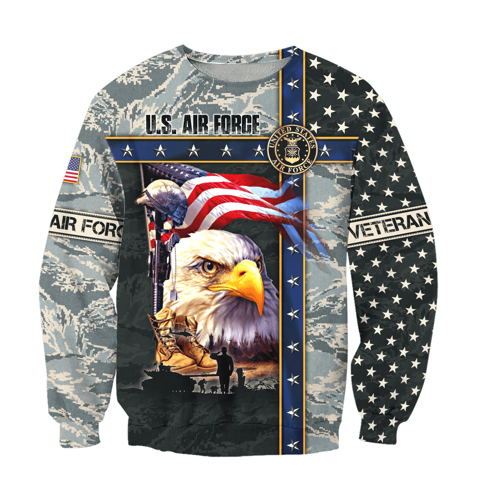 Eagle US Air Force 3D All Over Printed Unisex Shirts MH12082204 - AF , Gifts for veterans