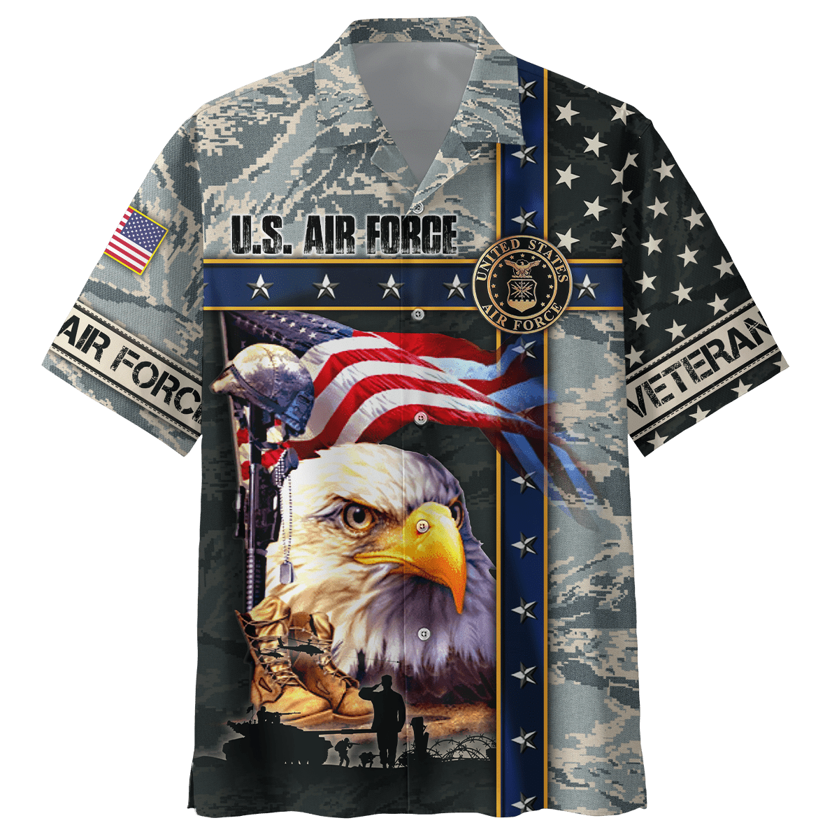 Eagle US Air Force 3D All Over Printed Unisex Shirts MH12082204 - AF , Gifts for veterans