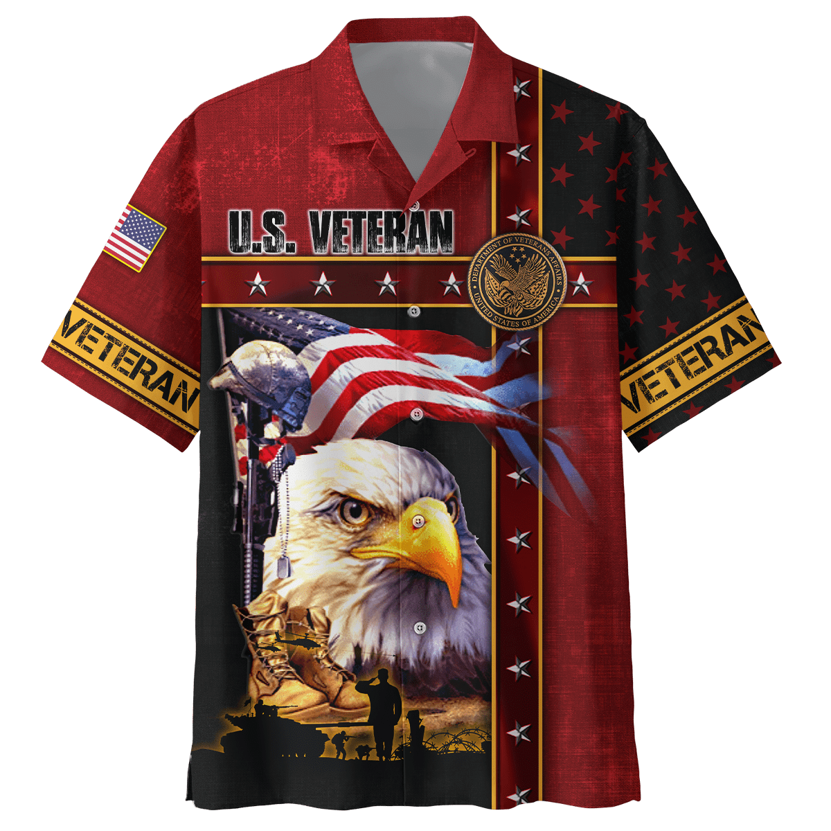 Eagle US Veteran 3D All Over Printed Unisex Shirts MH12082205 - VET , Gifts for veterans