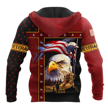 Eagle US Veteran 3D All Over Printed Unisex Shirts MH12082205 - VET , Gifts for veterans