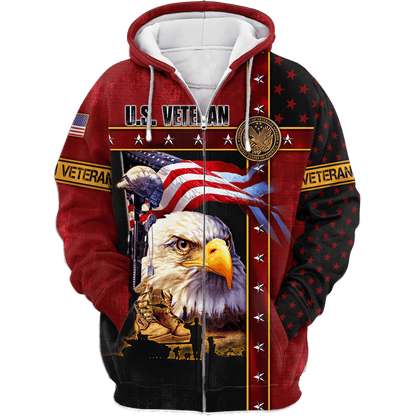 Eagle US Veteran 3D All Over Printed Unisex Shirts MH12082205 - VET , Gifts for veterans
