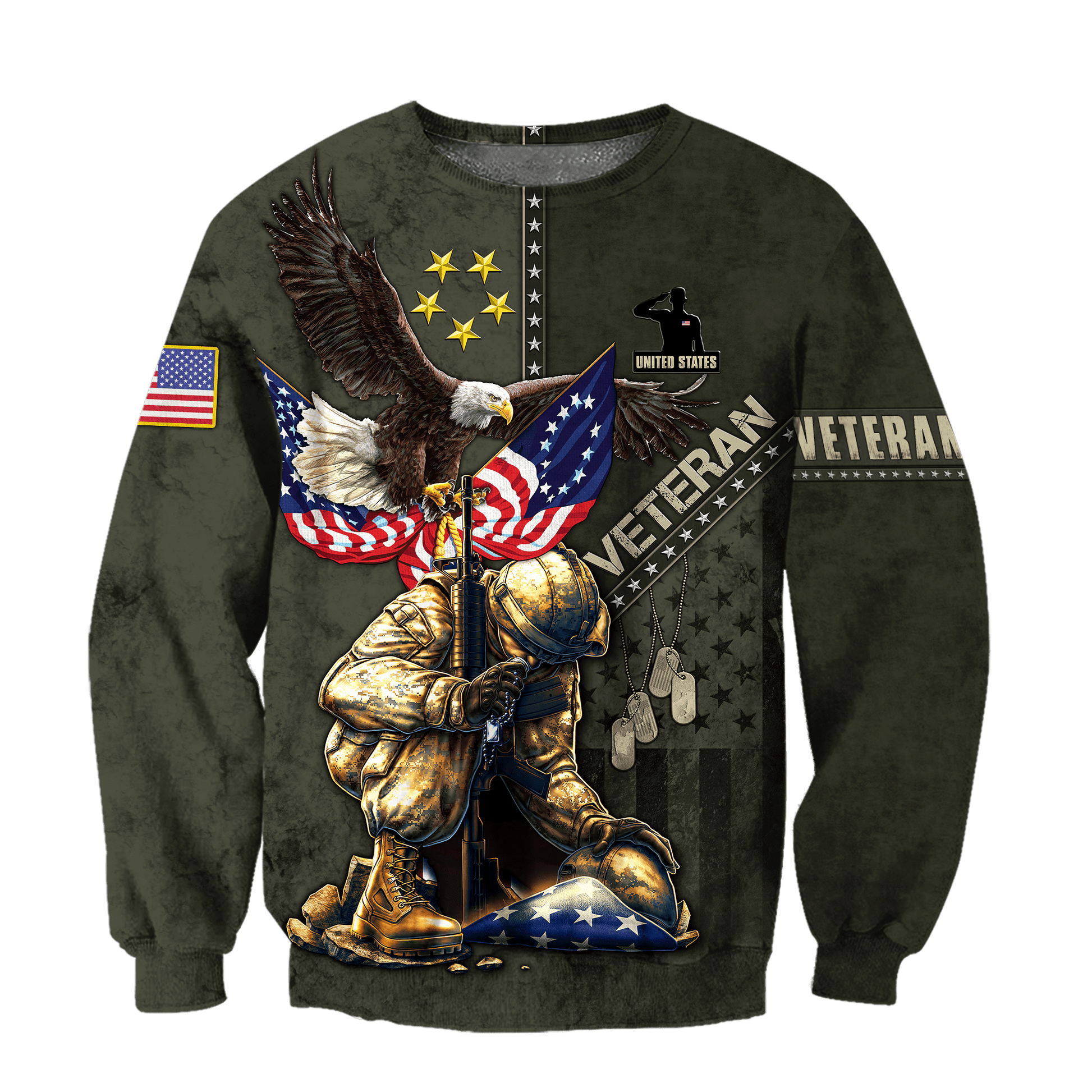 Eagle US Veteran 3D All Over Printed Unisex Shirts MON15082201-VET , Gifts for veterans