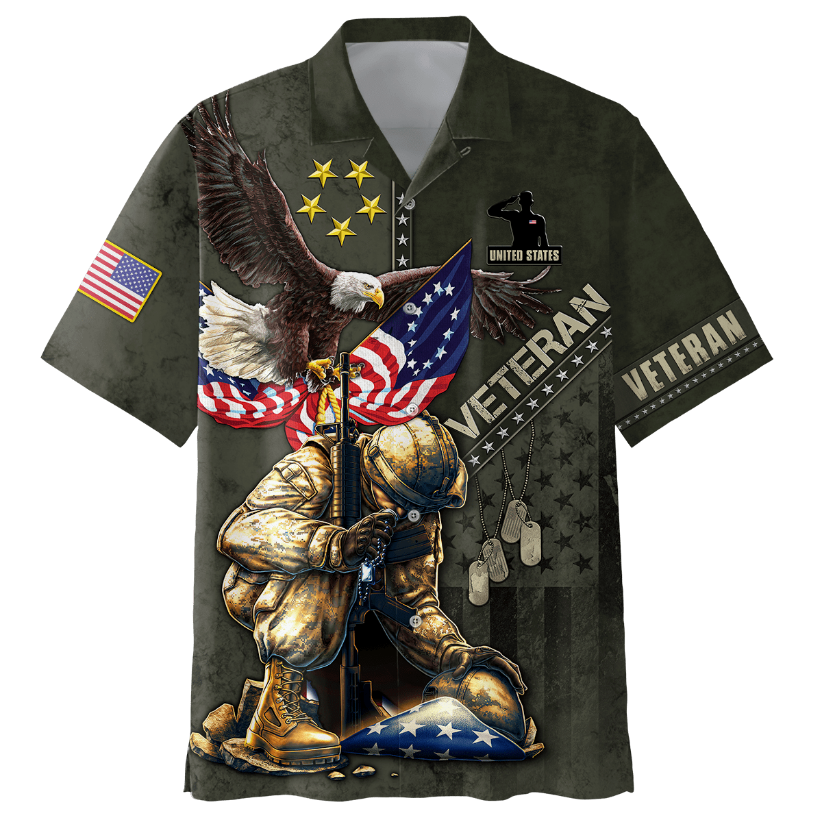 Eagle US Veteran 3D All Over Printed Unisex Shirts MON15082201-VET , Gifts for veterans