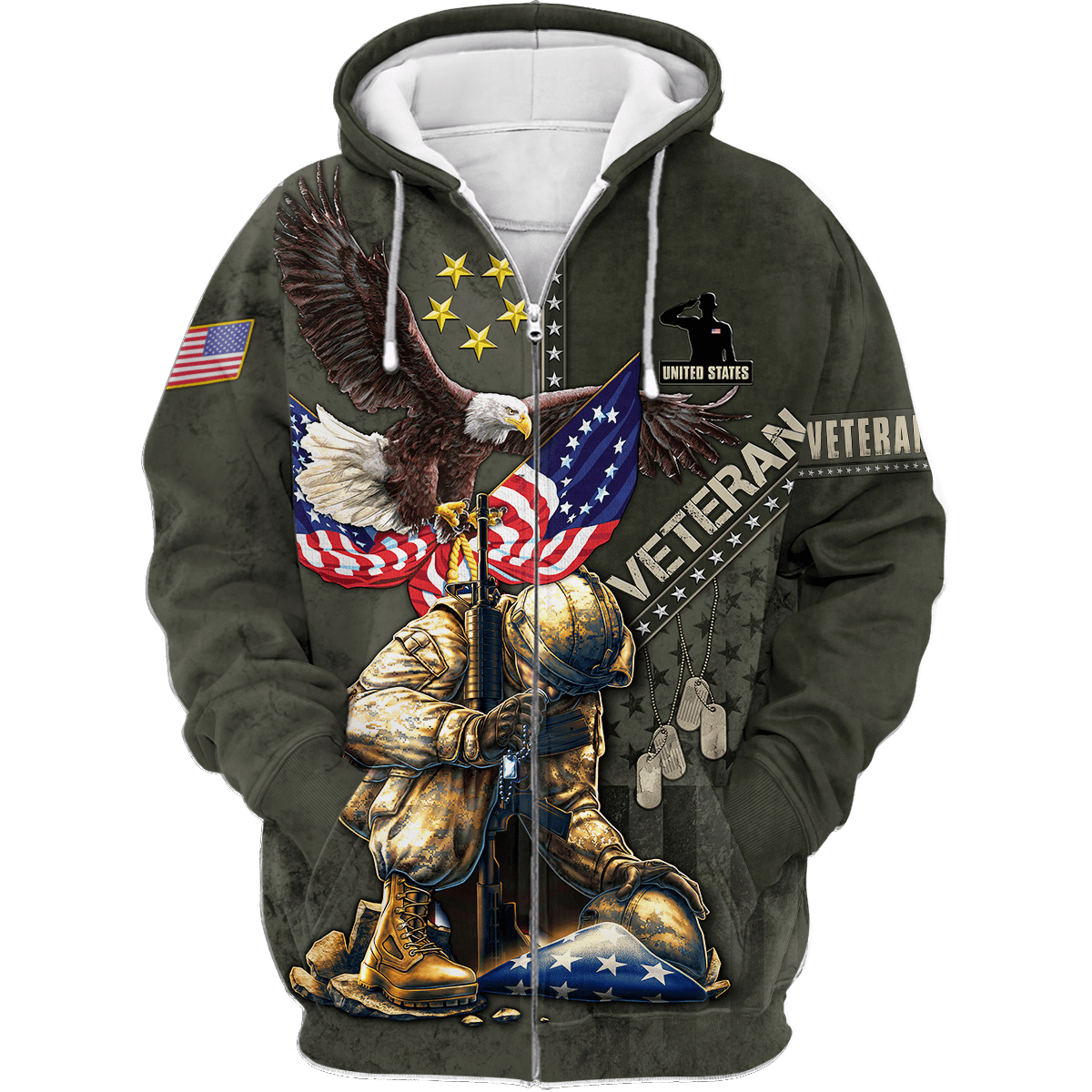 Eagle US Veteran 3D All Over Printed Unisex Shirts MON15082201-VET , Gifts for veterans