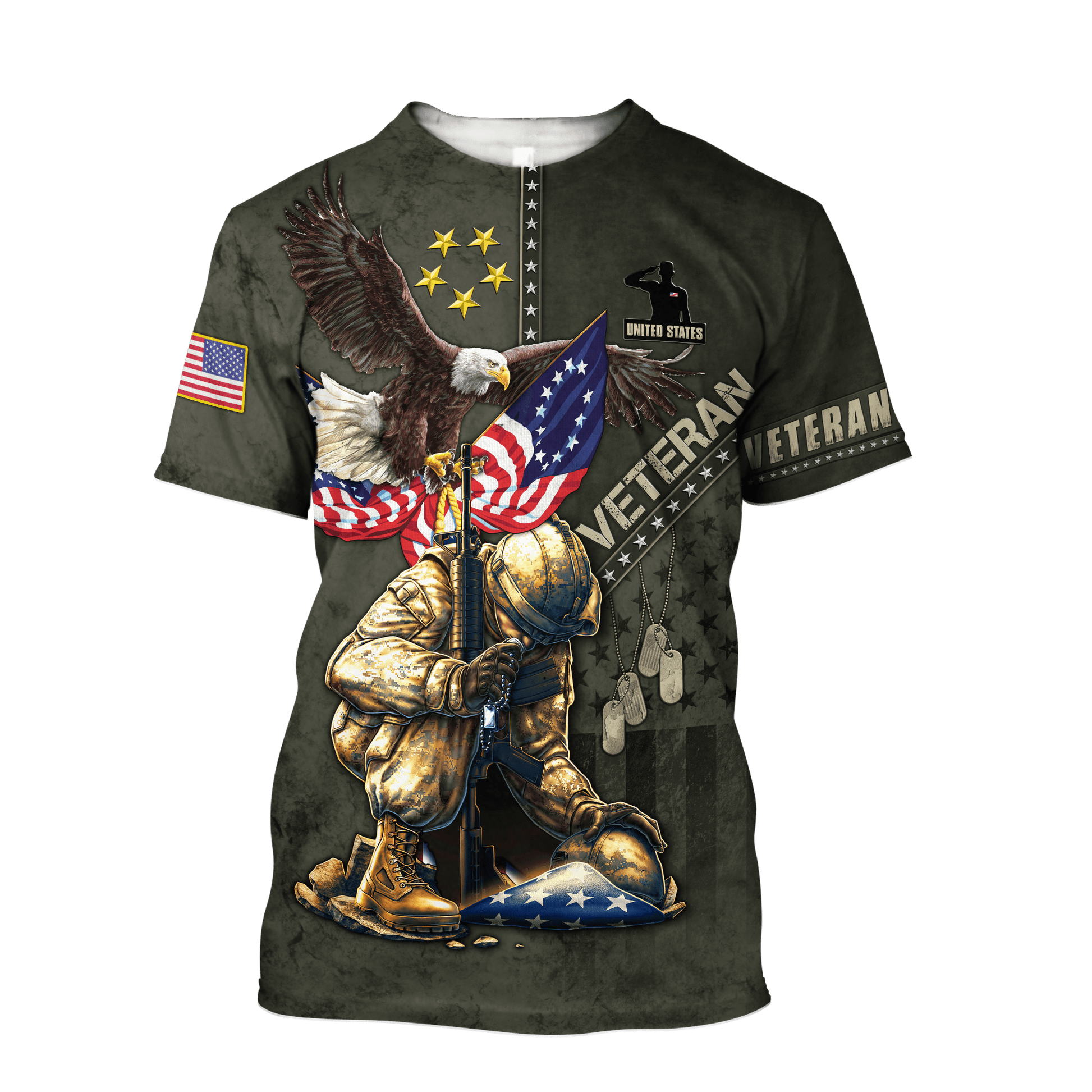 Eagle US Veteran 3D All Over Printed Unisex Shirts MON15082201-VET , Gifts for veterans