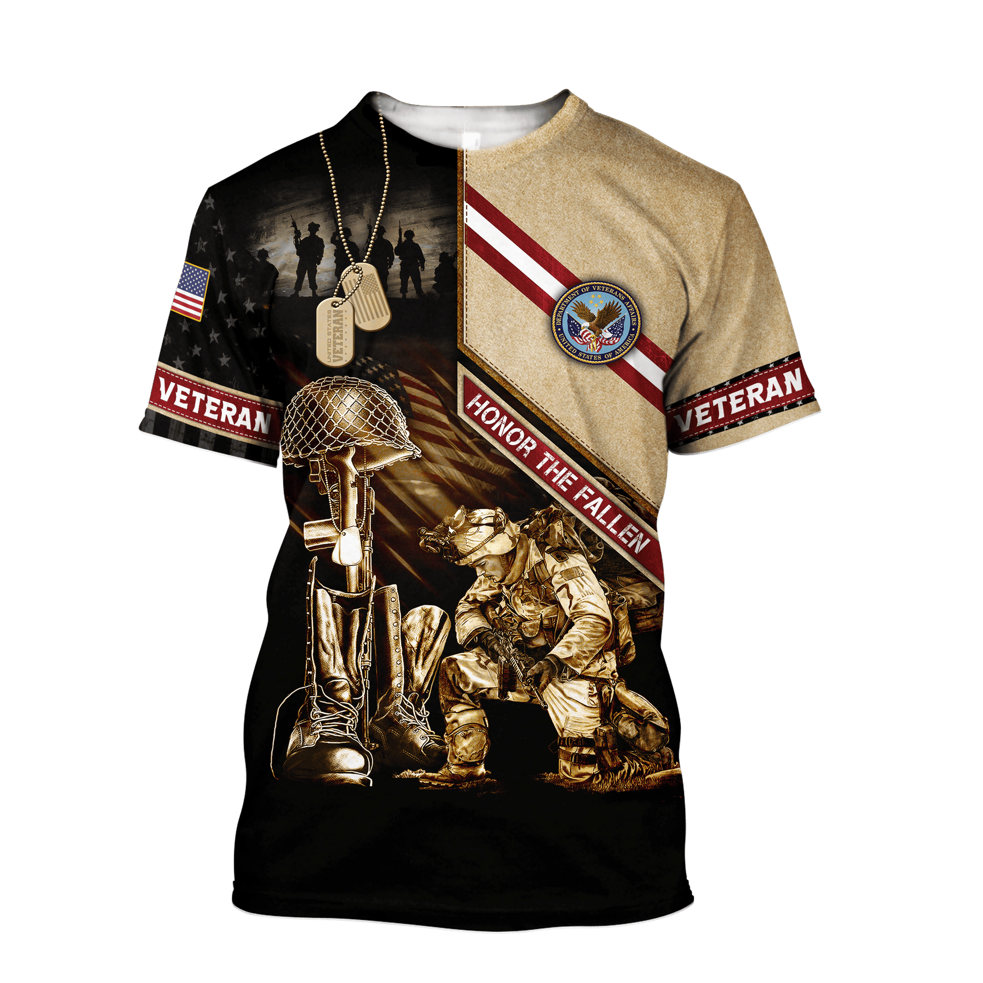 US Veteran - Honor The Fallen 3D All Over Printed Unisex Shirts MH17082202 - VET , Gifts for veterans