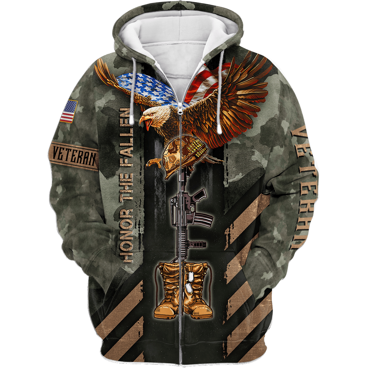 US Veteran - Eagle Honor The Fallen 3D All Over Printed Unisex Shirts MH17082203 - VET , Gifts for veterans