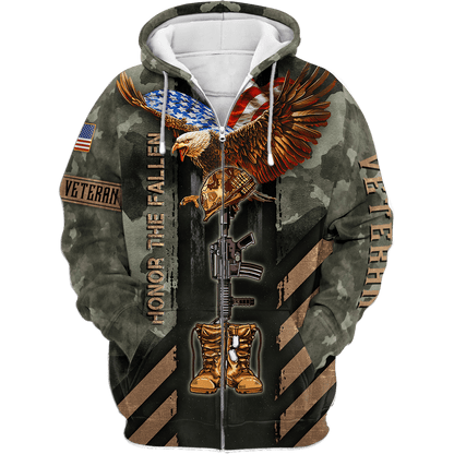 US Veteran - Eagle Honor The Fallen 3D All Over Printed Unisex Shirts MH17082203 - VET , Gifts for veterans