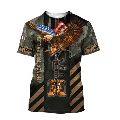 US Veteran - Eagle Honor The Fallen 3D All Over Printed Unisex Shirts MH17082203 - VET , Gifts for veterans