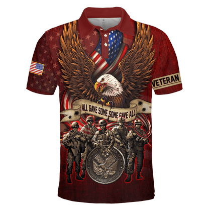 US Veteran - All Gave Some Some Gave All Unisex Shirts MON16082201-VET , Gifts for veterans