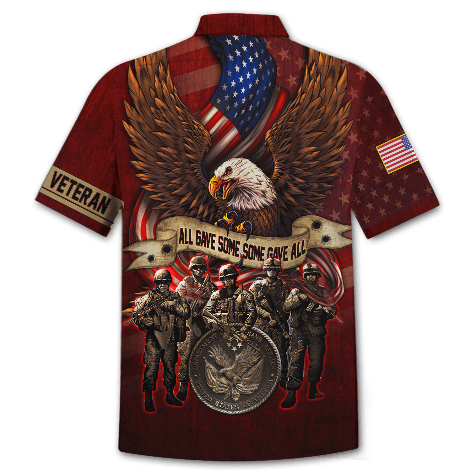 US Veteran - All Gave Some Some Gave All Unisex Shirts MON16082201-VET , Gifts for veterans