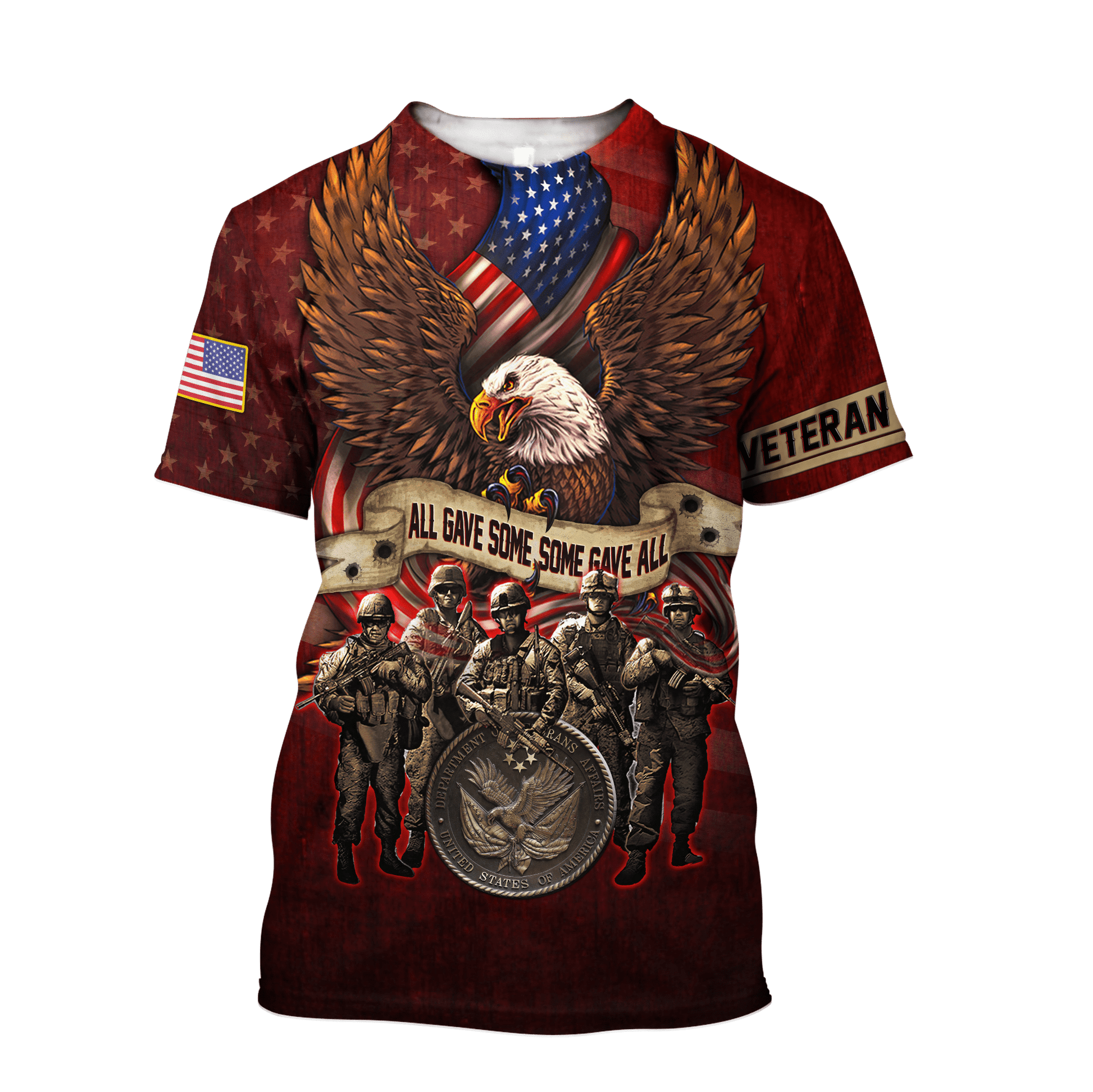 US Veteran - All Gave Some Some Gave All Unisex Shirts MON16082201-VET , Gifts for veterans