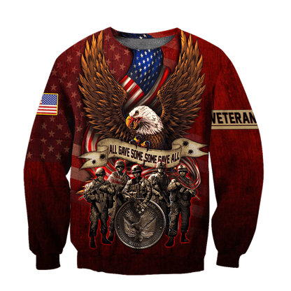 US Veteran - All Gave Some Some Gave All Unisex Shirts MON16082201-VET , Gifts for veterans