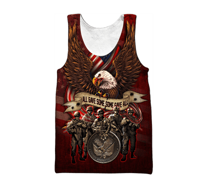 US Veteran - All Gave Some Some Gave All Unisex Shirts MON16082201-VET , Gifts for veterans