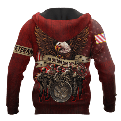 US Veteran - All Gave Some Some Gave All Unisex Shirts MON16082201-VET , Gifts for veterans