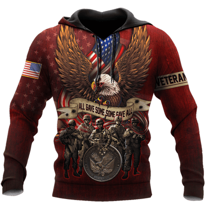 US Veteran - All Gave Some Some Gave All Unisex Shirts MON16082201-VET , Gifts for veterans