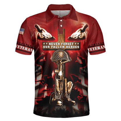 US Veteran - Never Forger Our Fallen Heroes 3D All Over Printed Unisex Shirts MH18082201 - VET , Gifts for veterans