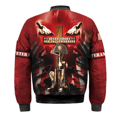 US Veteran - Never Forger Our Fallen Heroes 3D All Over Printed Unisex Shirts MH18082201 - VET , Gifts for veterans