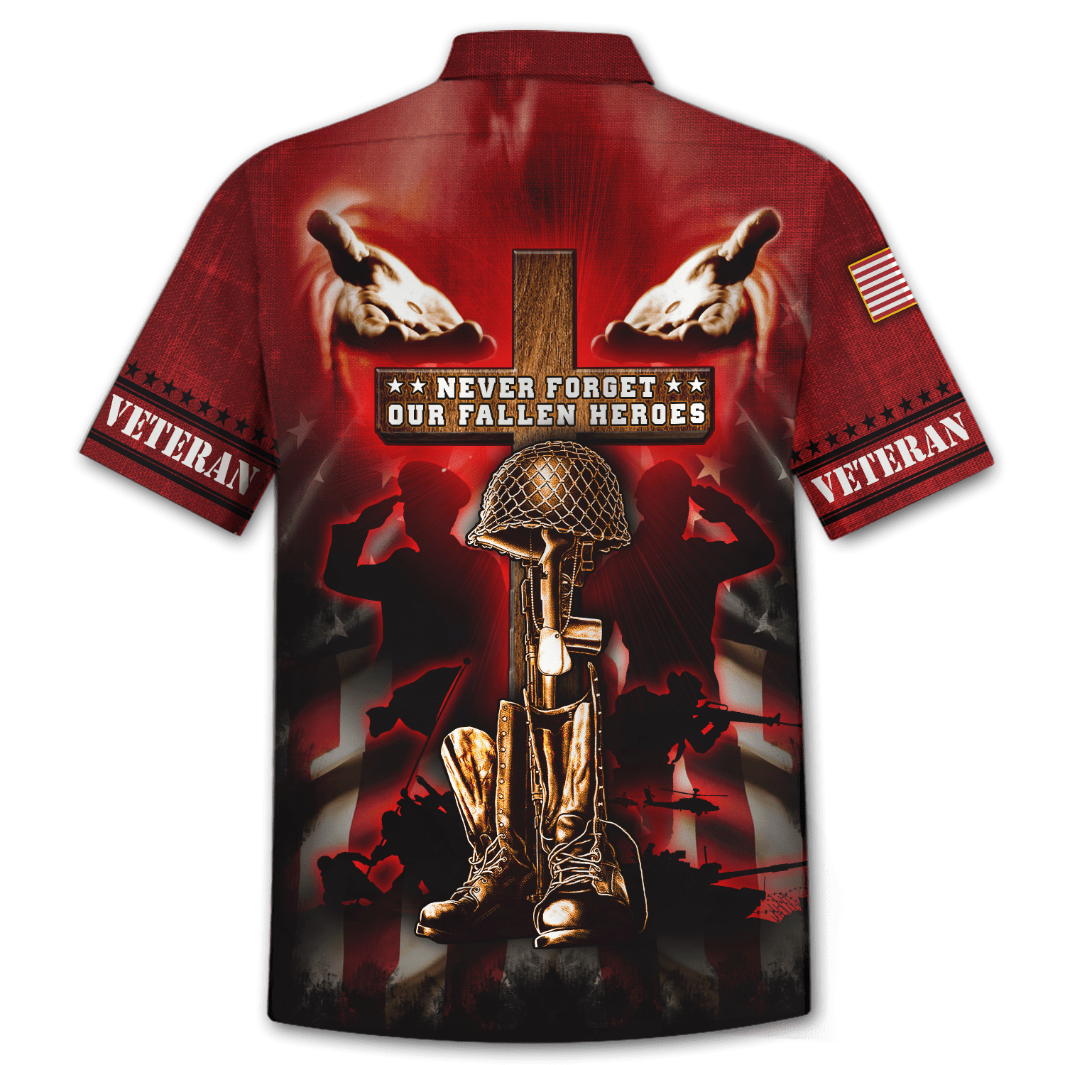 US Veteran - Never Forger Our Fallen Heroes 3D All Over Printed Unisex Shirts MH18082201 - VET , Gifts for veterans
