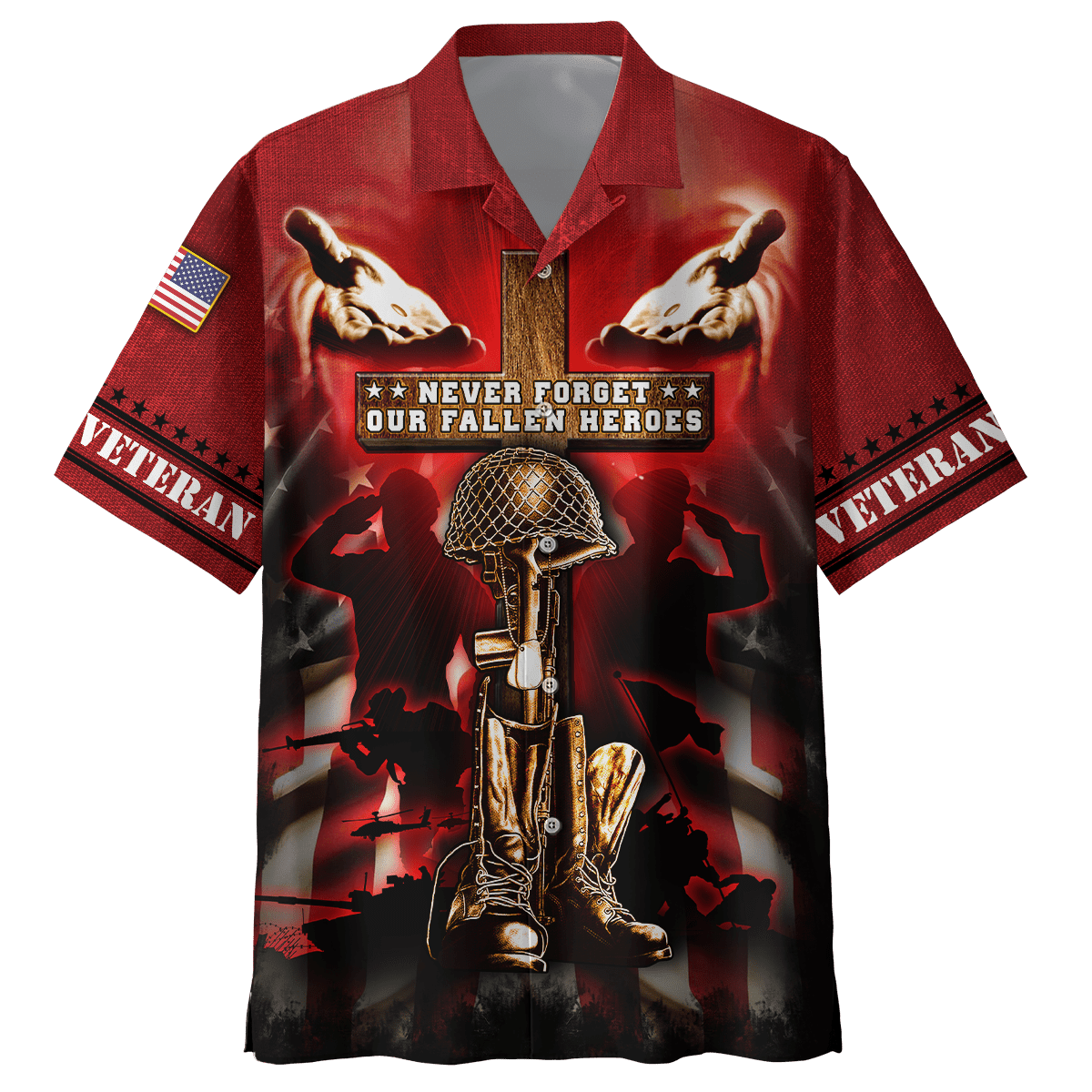 US Veteran - Never Forger Our Fallen Heroes 3D All Over Printed Unisex Shirts MH18082201 - VET , Gifts for veterans