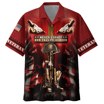 US Veteran - Never Forger Our Fallen Heroes 3D All Over Printed Unisex Shirts MH18082201 - VET , Gifts for veterans