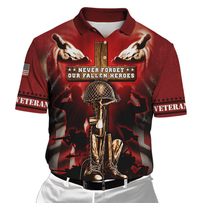 US Veteran - Never Forger Our Fallen Heroes 3D All Over Printed Unisex Shirts MH18082201 - VET , Gifts for veterans