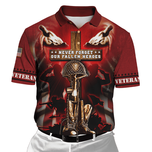 US Veteran - Never Forger Our Fallen Heroes 3D All Over Printed Unisex Shirts MH18082201 - VET , Gifts for veterans