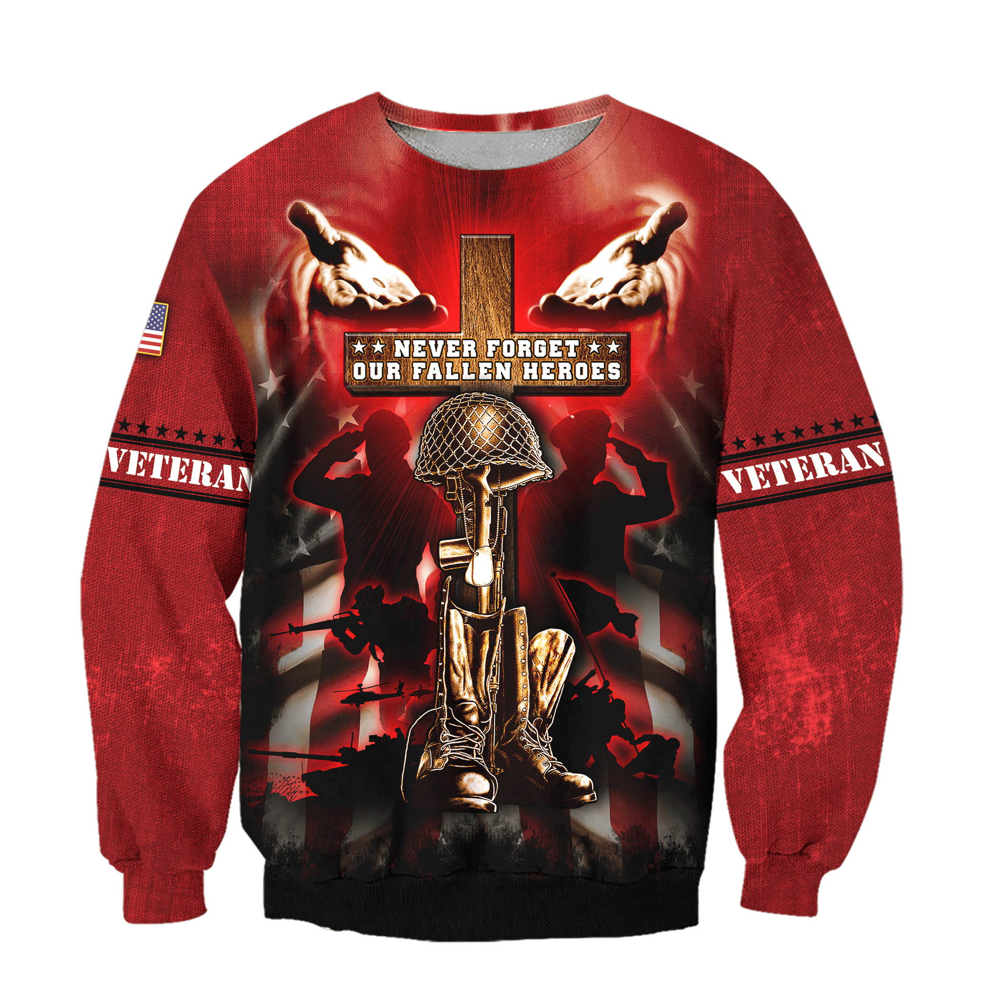 US Veteran - Never Forger Our Fallen Heroes 3D All Over Printed Unisex Shirts MH18082201 - VET , Gifts for veterans